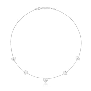 Sterling Silver Fine Heart Necklace