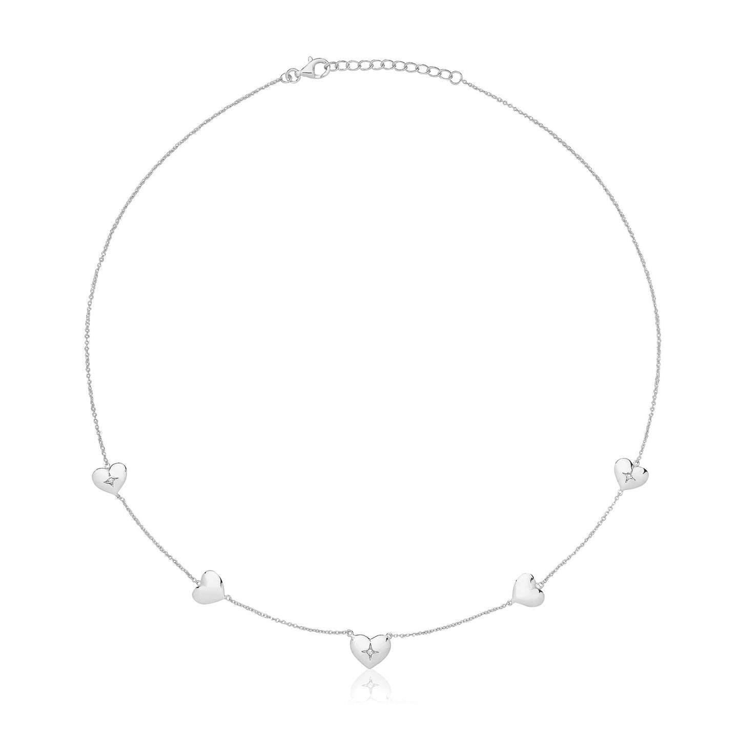 Sterling Silver Fine Heart Necklace