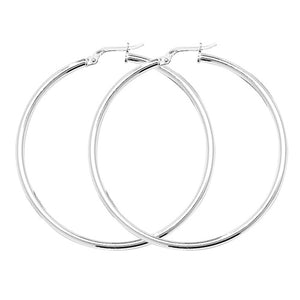 Sterling Silver 45mm Large Hoops