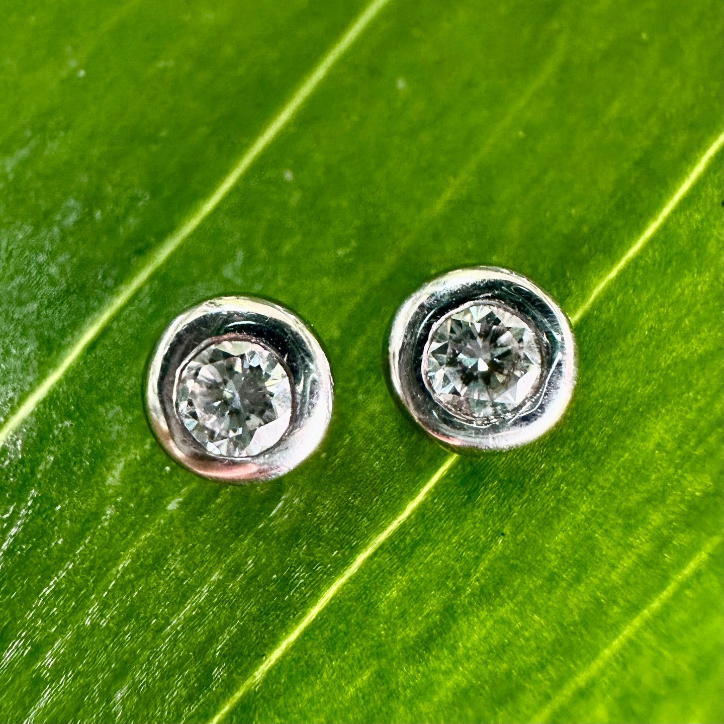 9ct Lab Grown Rubover Diamond Studs
