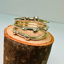 Load image into Gallery viewer, Handmade Sterling Silver Triple Row Organic Ring
