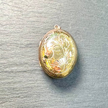 Load image into Gallery viewer, Preloved 9ct Yellow Gold Egg Shaped Engraved Locket
