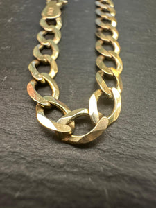 Preloved 9ct Yellow Gold Flat Curb 18" 5.3mm