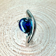 Load image into Gallery viewer, Platinum 1.22ct Pear Shaped Sapphire Ring
