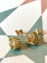 Load image into Gallery viewer, Preloved 9ct Yellow Gold Knot Earrings

