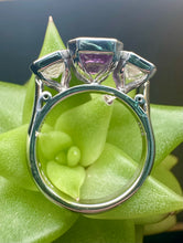 Load image into Gallery viewer, Stunning Platinum Purple Sapphire &amp; Diamond Ring
