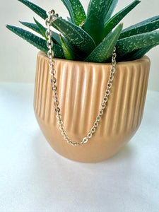 Preloved 14ct Yellow Gold Hammered Trace Chain 28"