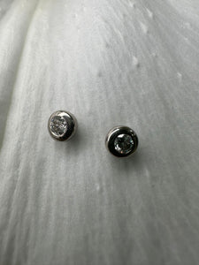9ct Lab Grown Rubover Diamond Studs