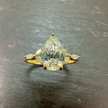 Load image into Gallery viewer, Pear Shaped Lab Diamond Ring
