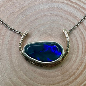 2.6ct Lightning Ridge Black Opal Necklace