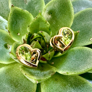 Gold Plated Sterling Silver Peridot Studs