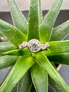 9ct Lab Grown Diamond Ring, Staggered Design