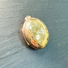 Load image into Gallery viewer, Preloved 9ct Yellow Gold Egg Shaped Engraved Locket
