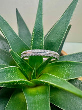 Load image into Gallery viewer, Preloved Platinum Double Row Eternity / Wedding Ring
