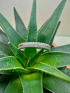 Preloved Platinum Double Row Eternity / Wedding Ring