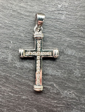 Load image into Gallery viewer, Preloved 9ct White Gold Diamond Cross
