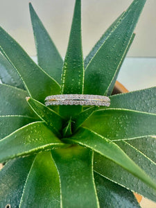 Preloved Platinum Double Row Eternity / Wedding Ring