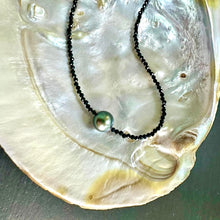 Load image into Gallery viewer, Black Spinel &amp; Tahiti Pearl Necklace
