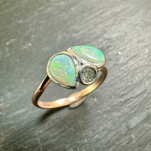 Opal & Diamond Ring