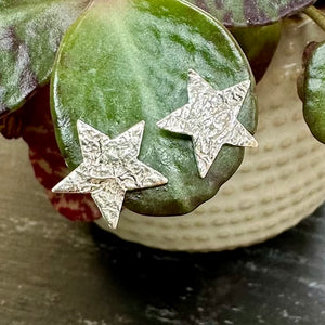 Sterling Silver Textured Star Studs Chris Lewis