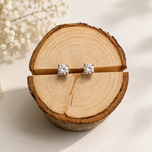 Load image into Gallery viewer, 9ct White Gold 4 Claw, Brilliant Cut Lab-Grown Diamond Stud Earrings 0.17ct
