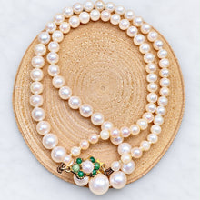 Load image into Gallery viewer, Preloved 9ct Gold Graduated Cultured Pearl Necklace, 4-8mm
