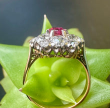 Load image into Gallery viewer, Preloved Victoria Ruby &amp; Diamond Cluster Ring
