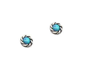 Silver Opalite Studs