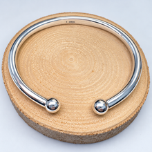 Load image into Gallery viewer, Handmade Sterling Silver 5mm Polished Torque Bangle
