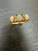 Load image into Gallery viewer, Preloved Victorian 18ct Gold Opal &amp; Diamond Ring
