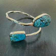 Load image into Gallery viewer, Handmade Sterling Silver Turquoise Bangle

