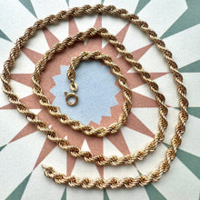 Load image into Gallery viewer, Preloved 9ct Yellow Gold 4.5mm Rope Chain 24"
