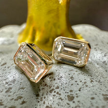 Load image into Gallery viewer, 9ct Yellow Gold Emerald Cut Lab Grown Diamond Studs
