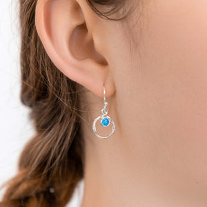 Vibrant Blue Opalite Drop Earrings
