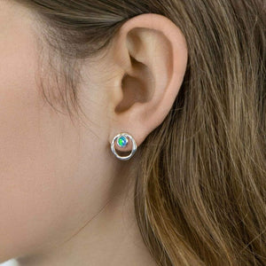 Vibrant Blue Opalite Earrings Studs