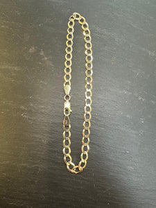 Preloved 9ct Yellow Gold Flat Curb Bracelet 8.5"