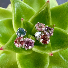 Load image into Gallery viewer, 9ct White Gold Multicolour Spinel Stud Earrings
