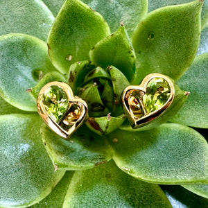 Gold Plated Sterling Silver Peridot Studs