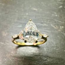 Load image into Gallery viewer, Pear Shaped Lab Diamond Ring
