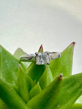 Load image into Gallery viewer, Preloved 18ct White Gold Princess Cut Diamond Solitaire Ring
