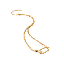 Load image into Gallery viewer, Ava &amp; Sky Stainless Steel Gold Plated Carabiner Link Necklace
