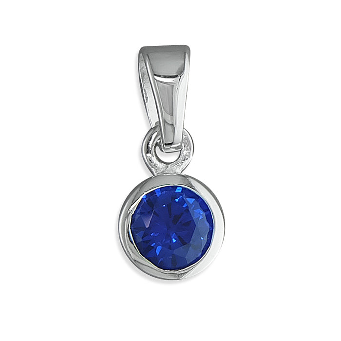 Sterling Silver September Birthstone Pendant and Chain