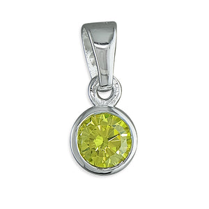 Sterling Silver November Birthstone Pendant and Chain