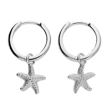 Load image into Gallery viewer, Sterling Silver Starfish Huggies
