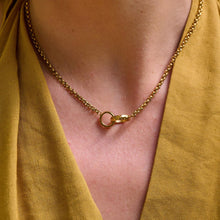 Load image into Gallery viewer, Ava &amp; Sky Stainless Gold Plated Interlocking Circles Necklace
