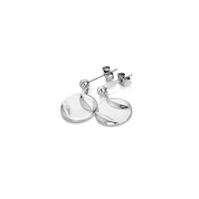 Load image into Gallery viewer, Ava &amp; Sky Stainless Disc Drop Earrings
