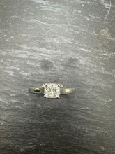 Load image into Gallery viewer, Preloved 18ct White Gold Princess Cut Diamond Solitaire Ring
