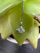 Load image into Gallery viewer, 9ct White Gold Princess Cut Diamond Pendant
