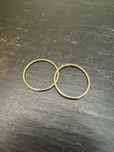 Load image into Gallery viewer, Preloved 9ct Yellow Gold Patterned Hoop Earrings
