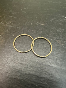 Preloved 9ct Yellow Gold Patterned Hoop Earrings